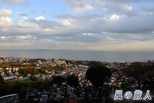 久里浜霊園からの眺望の写真　三浦半島コロッケツーリング11'