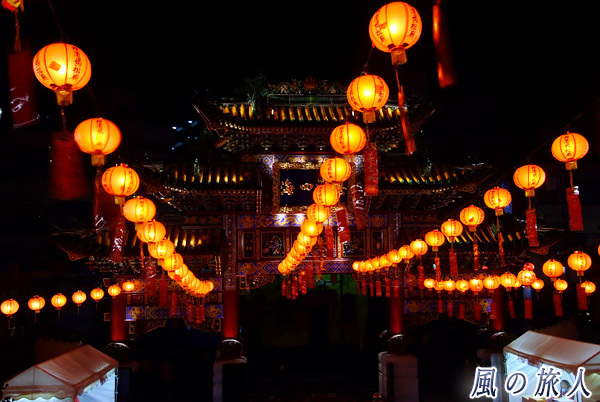 媽祖廟の提灯　横浜中華街の春節の写真