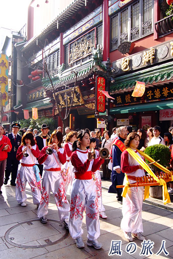 女子音楽隊　横浜中華街媽祖祭の写真