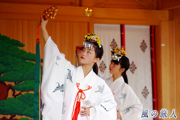 巫女の舞い　白岡八幡神社春の例大祭の写真