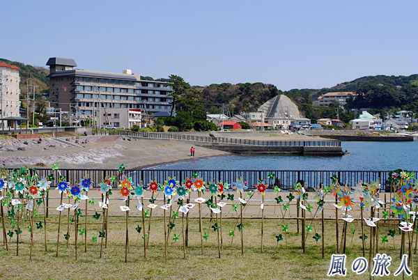 海と風車　風の花祭り（下田）の写真