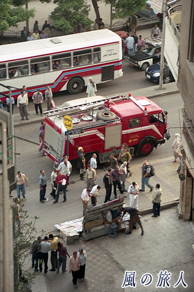 火事　カイロの町の写真