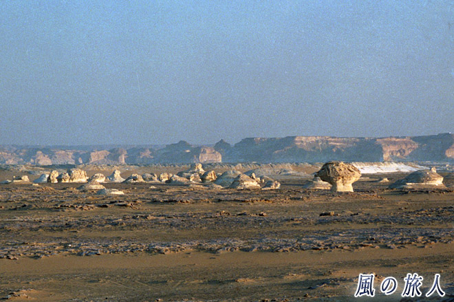 マッシュルーム岩の数々　サハラ砂漠ツアー（黒砂漠、白砂漠）の写真　Sahara Desert Tour (Black Desert and White Desert)