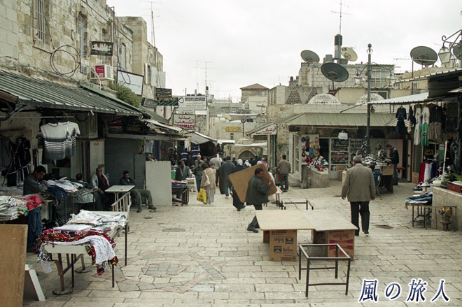 ダマスカス門の内側　エルサレム旧市街の写真