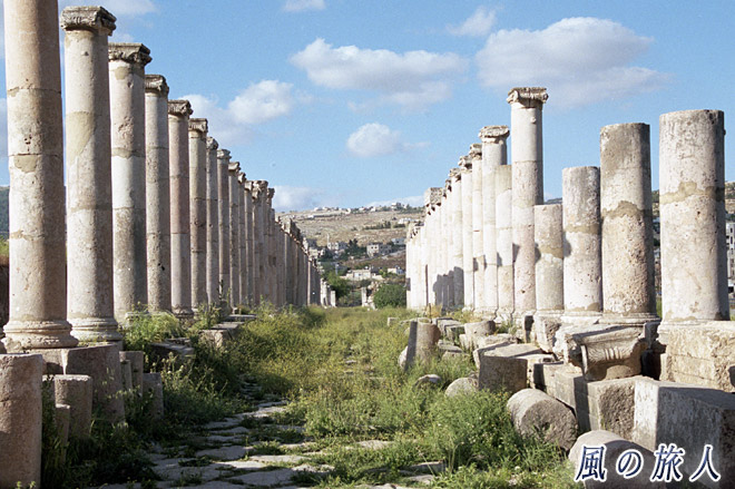 北の列柱通り　ジェラシュ遺跡の写真