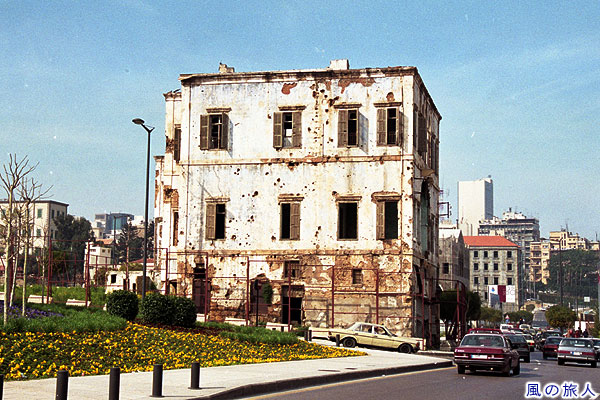 品のある戦災建物　ベイルートに残る内戦の傷跡の写真