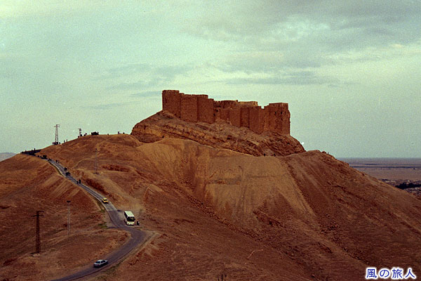 横から見たアラブ城砦　パルミラ遺跡