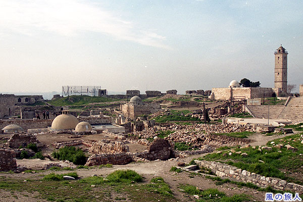 アレッポ城の上部　アレッポ城の写真