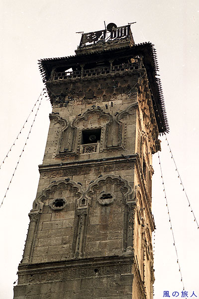 ミナレット（尖塔）　アレッポの大モスクの写真