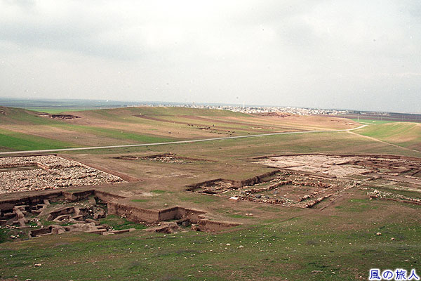 丘の上から眺めたエブラ遺跡　エブラ遺跡の写真　The Ancient City of Ebla